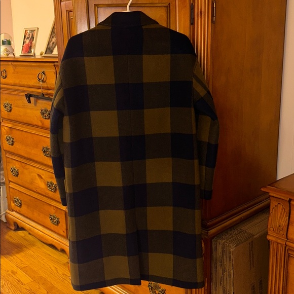 Madewell Elmcourt women’s plaid wool Trench Coat size S #Taylor Swift #Evermore - Picture 4 of 11